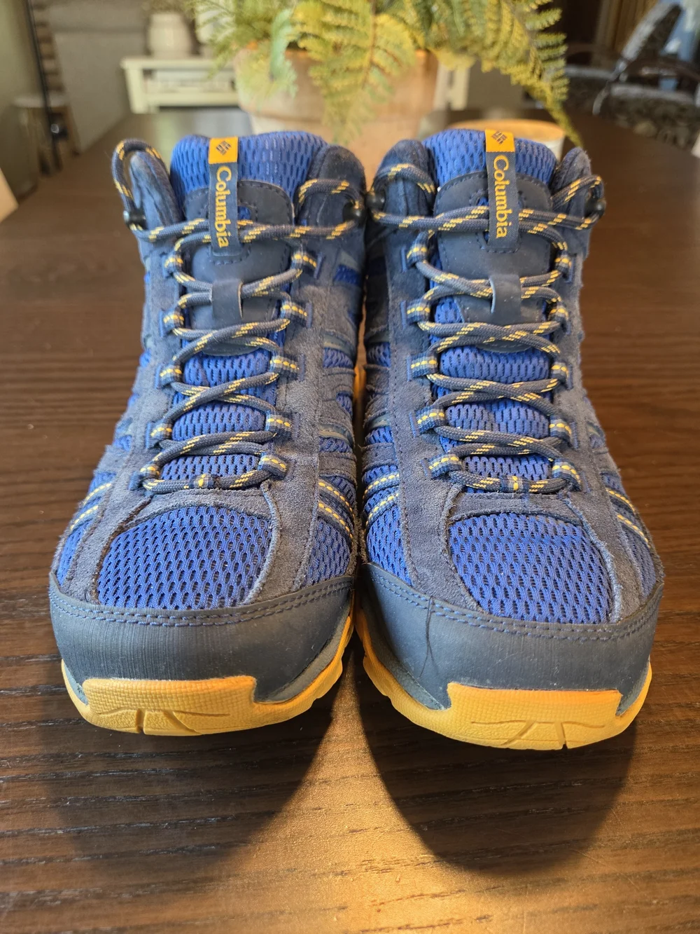 Columbia Charter Oak Mid Waterproof Hiking Shoes Blue Orange Gorpcore Outdoor